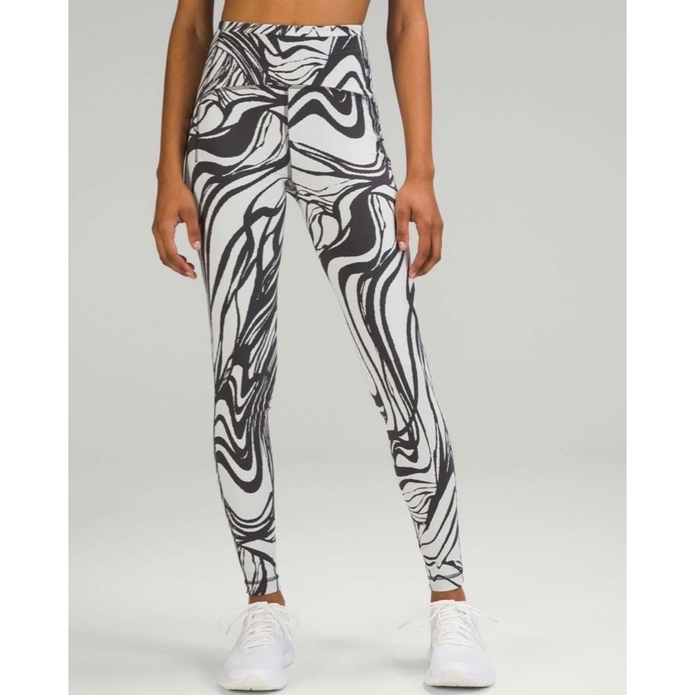Lululemon Swift Speed High-Rise Tight 28 Spin Off Jacquard Vapor Grey Size 4